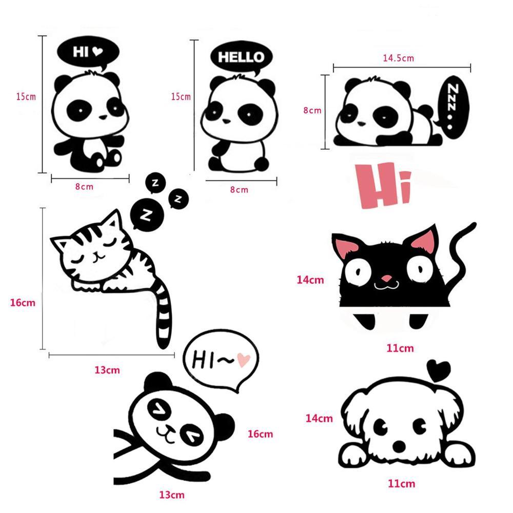 Miếng Dán Trang Trí Công Tắc Hình Gấu Trúc Dễ Thương