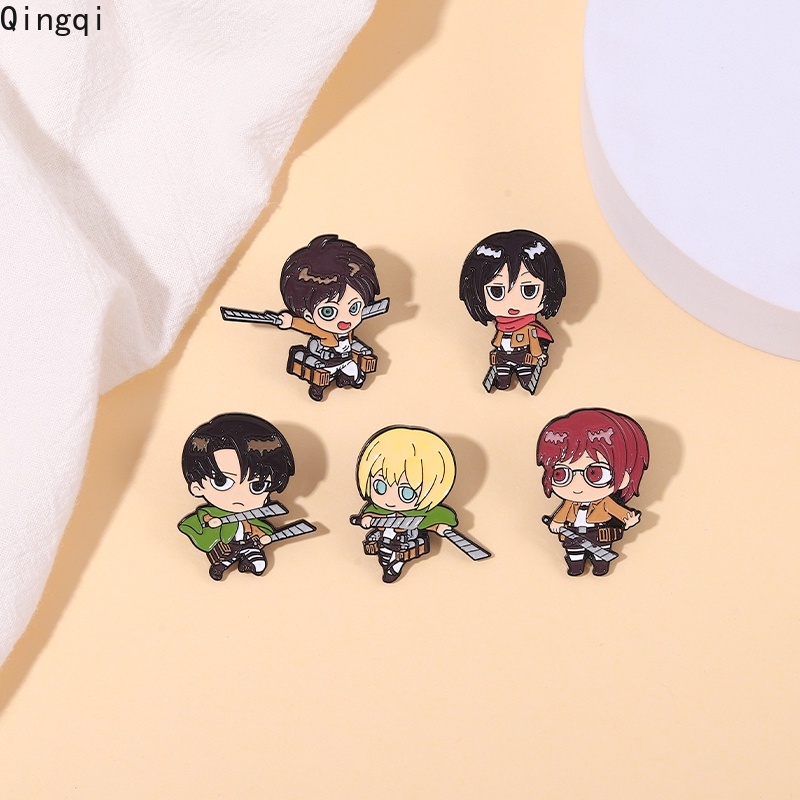 Ghim cài áo Miss Zoe hình nhân vật hoạt hình Attack on Titan dễ thương cho nam nữ