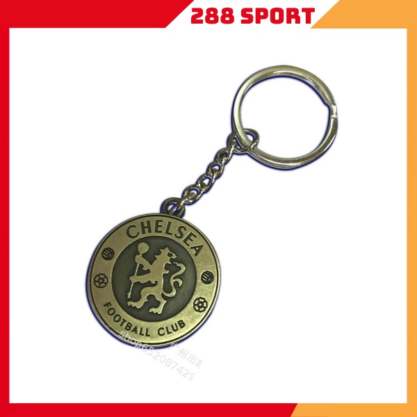 Móc khóa kim loại in nổi logo 2 mặt câu lạc bộ Chelsea