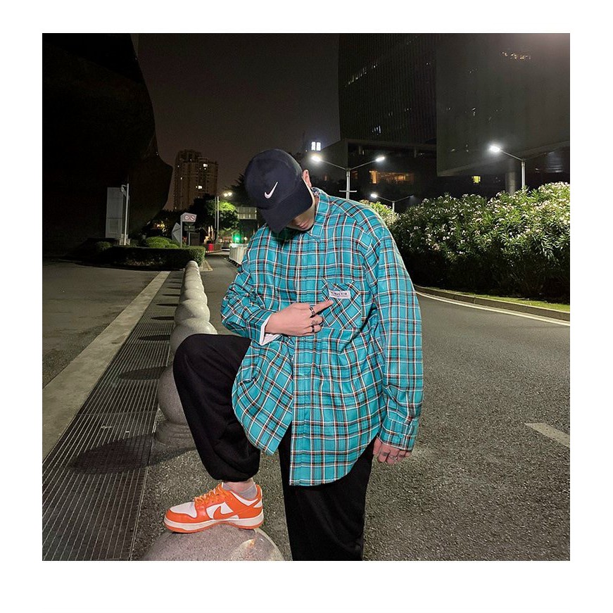 Áo sơ mi CARO UNISEX nam nữ KIMHEKIM (video ảnh thật) 2 MÀU