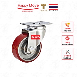 Bánh xe đẩy PU cốt gang càng xoay 360 độ 75-100-125mm - Happy Move Thái Lan