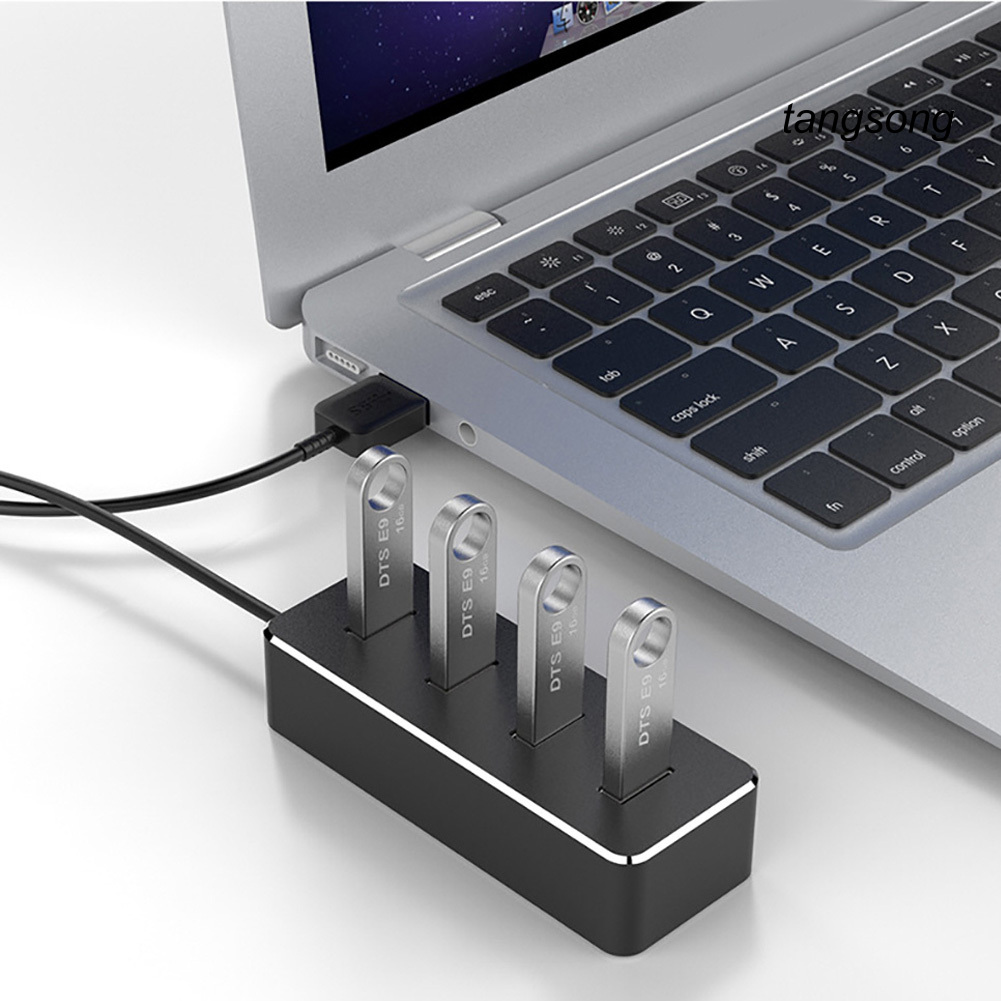 Hub Chia 4 Cổng Usb 3.0 Tốc Độ Cao Cho Macbook Máy Tính