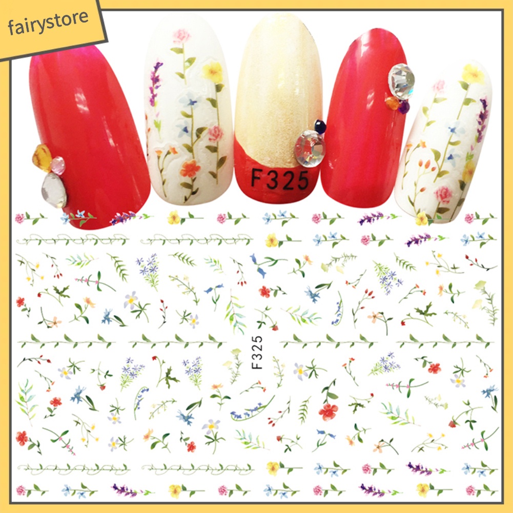 Miếng dán hình hoa quả trang trí móng tay nghệ thuật đẹp mắt