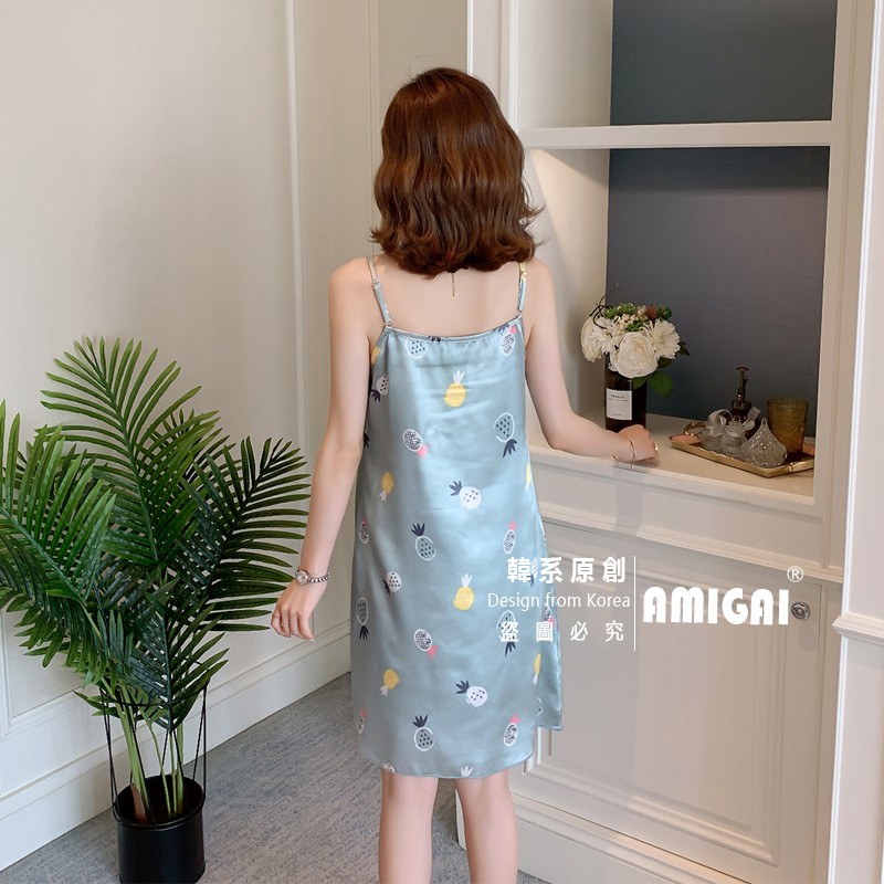 Đầm Ngủ Lụa Hai Dây Form Rộng Gợi Cảm Cho Nữ | BigBuy360 - bigbuy360.vn