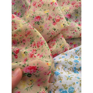 Voan chiffon hoa nhí