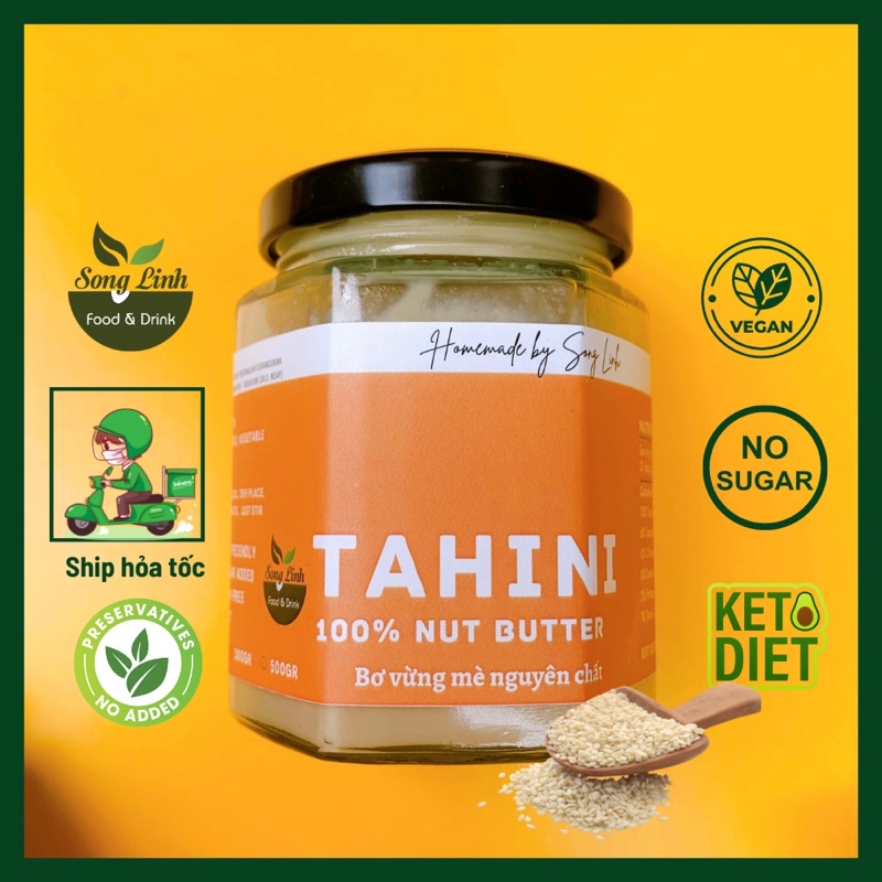 TAHINI BƠ VỪNG MÈ NGUYÊN CHẤT GIẢM CÂN KHÔNG ĐƯỜNG SONG LINH FOOD