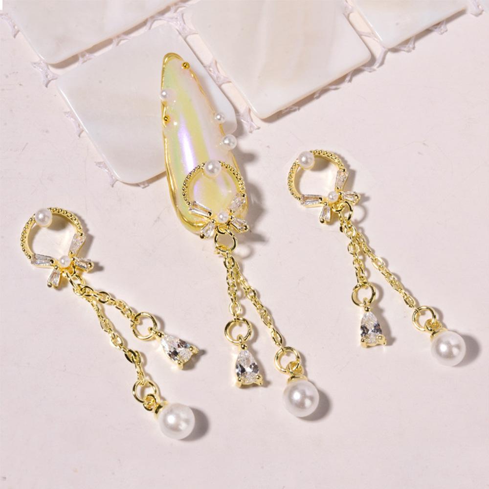 Phụ Kiện Trang Trí Móng Tay Xinh Xắn Chất Lượng|Hoa Charm Bướm 3D|Dây Chuyền Mặt Đá Kim Cương