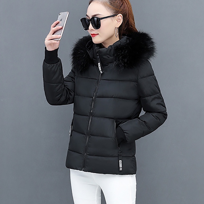 IELGY IELGY Áo Khoác Cotton Dày Tay Dài Màu Trơn Thời Trang Mùa Đông Mới Cho Nữ