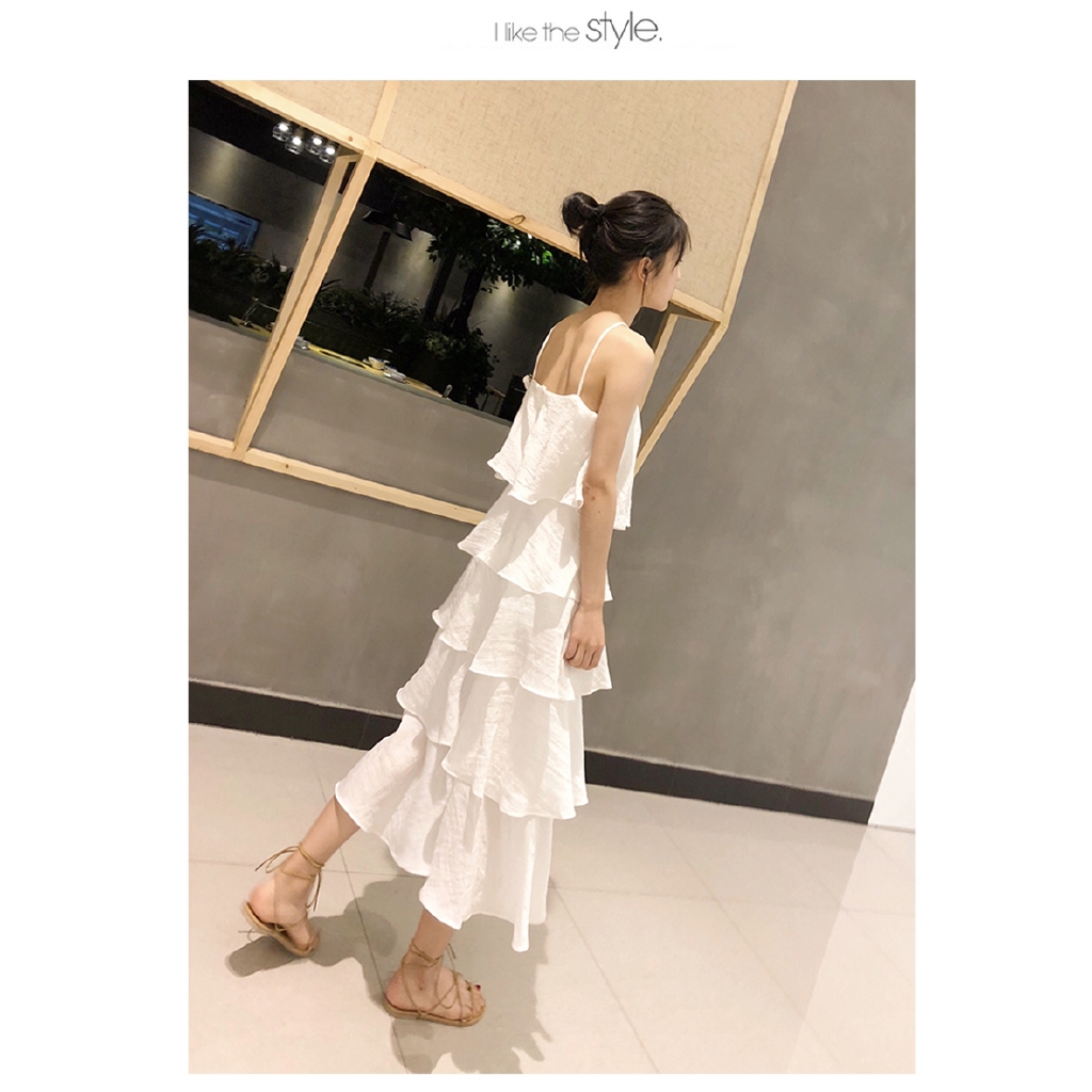 Đầm Midi Cotton Xếp Tầng Xinh Xắn Dành Cho Nữ | BigBuy360 - bigbuy360.vn