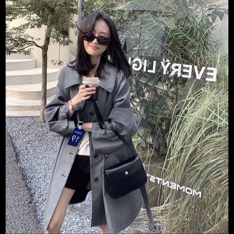 Áo mangto đơn giản màu lông chuột lạ mắt | BigBuy360 - bigbuy360.vn