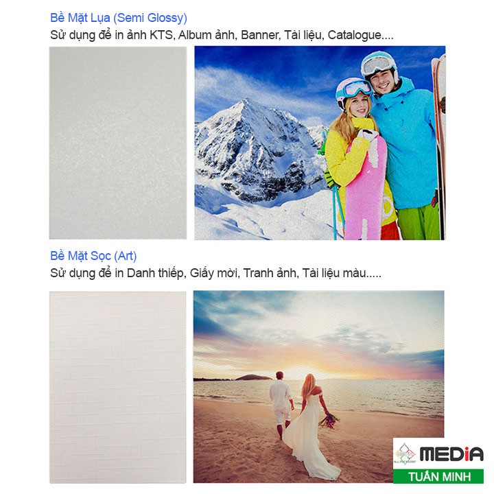 Giấy In Ảnh Media 1 Mặt Bóng 5R 230gsm 100 Tờ | BigBuy360 - bigbuy360.vn