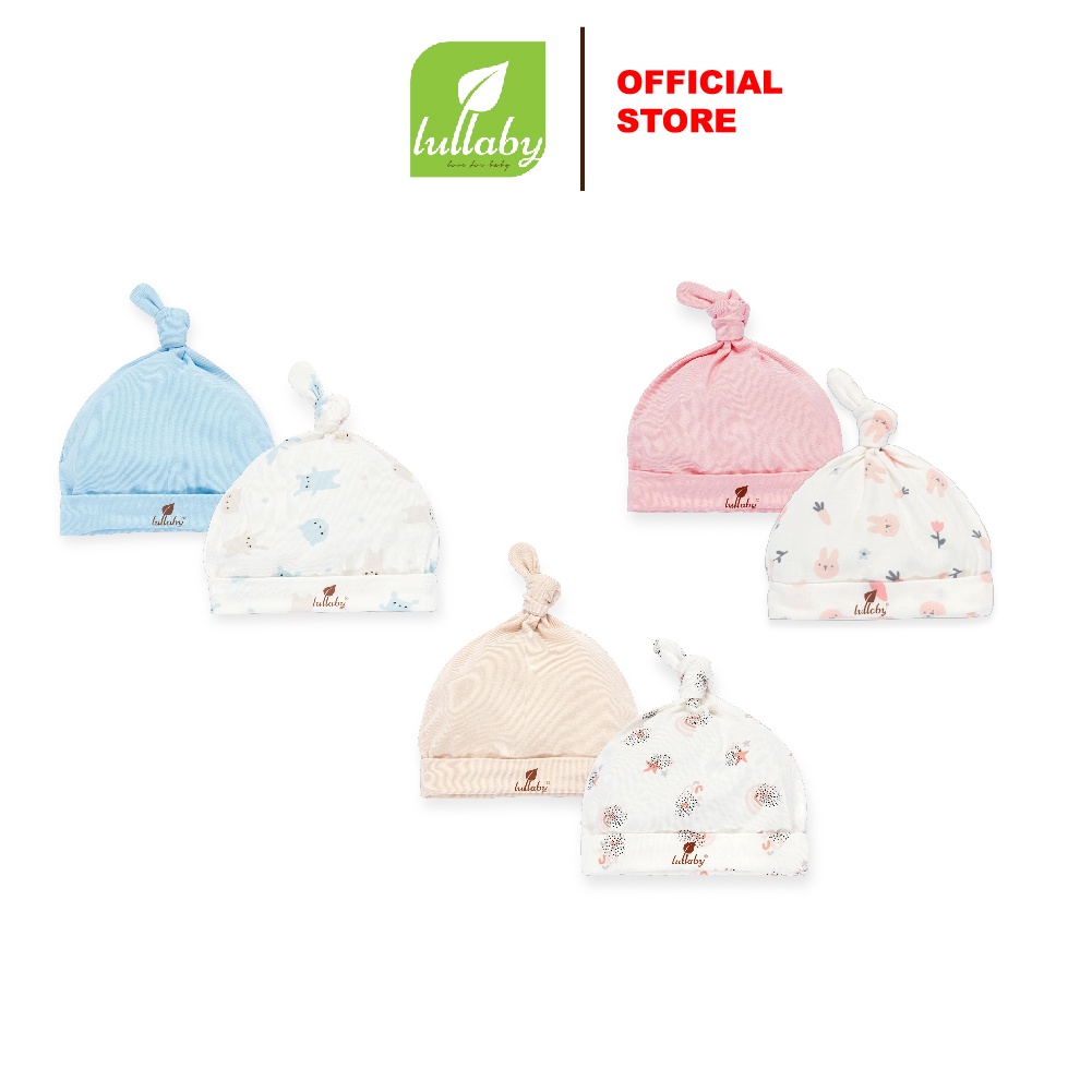 Lullaby - Set mũ thắt nút 2 chiếc NH434M - Size sơ sinh 3M