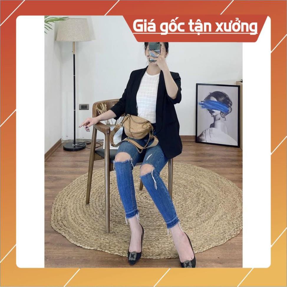 ÁO VEST- BLAZER CỔ TAY NHÚN CỔ SAM DÁNG SUÔNG NHẸ 2 LỚP 💕💕💕 | BigBuy360 - bigbuy360.vn