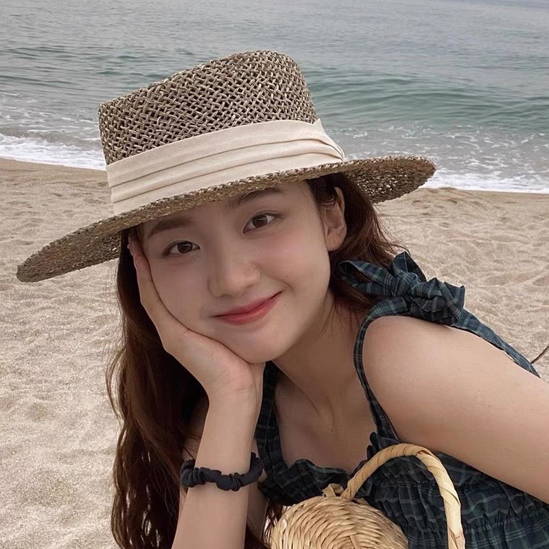Mũ cói đi biển dạng lưới thưa hàng cao cấp