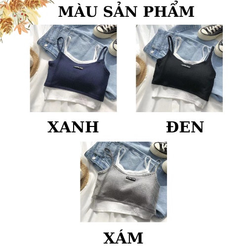 Áo Bra Tập Gym Cotton - Bra 2 Dây Len Tăm - Áo Ngực Không Gọng  B7711