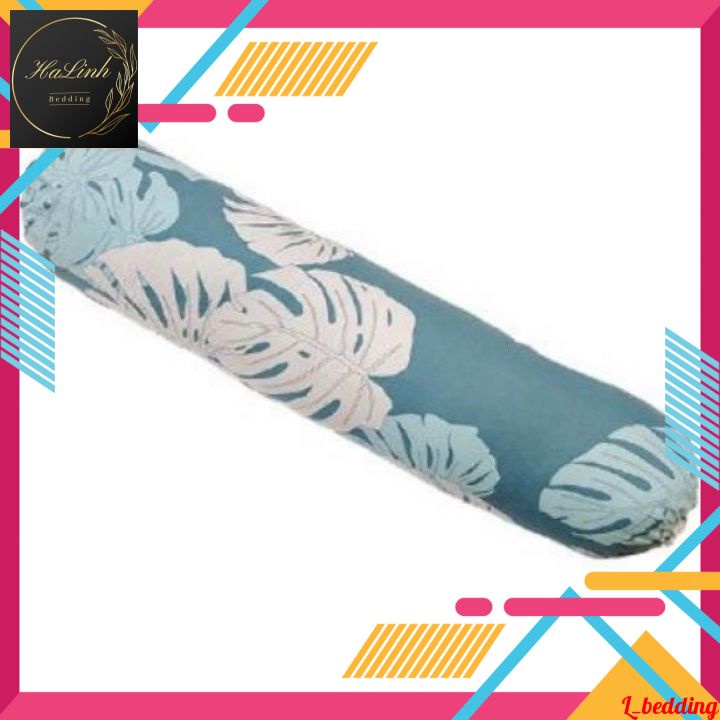 Vỏ gối ôm dây kéo, áo gối ôm cotton 3D 35x110cm thoáng mát mềm mịn