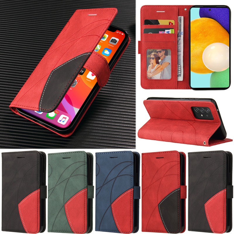 Bao Da Điện Thoại Pu Dạng Ví Nắp Lật Cho Samsung Galaxy S9 Plus S8 Plus S7 Edge Note 10 Lite S10 Lite Note 10+ S9+ S8+ Note 9 Note 8 Ốp
