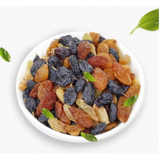 Nho khô mix 3 màu (nho đen, nho xanh, nho đỏ) 500g