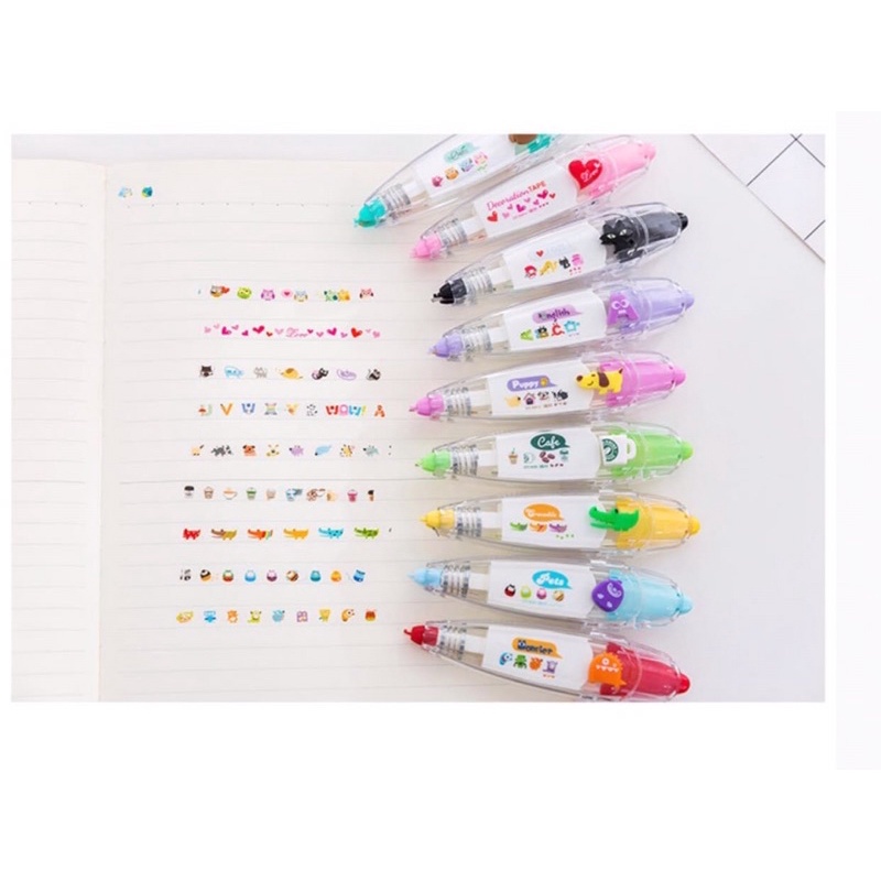 Bút xóa kéo sticker nhiều mẫu 6mm x 4m