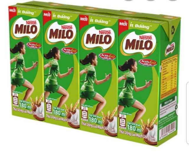 Milo lốc 180ml có - ít đường