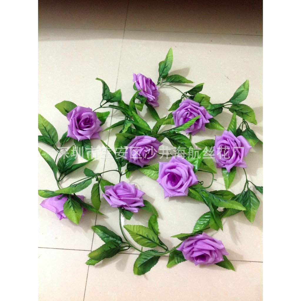 Dây hồng giả - dây hồng leo, hoa giả trang trí nhà cửa