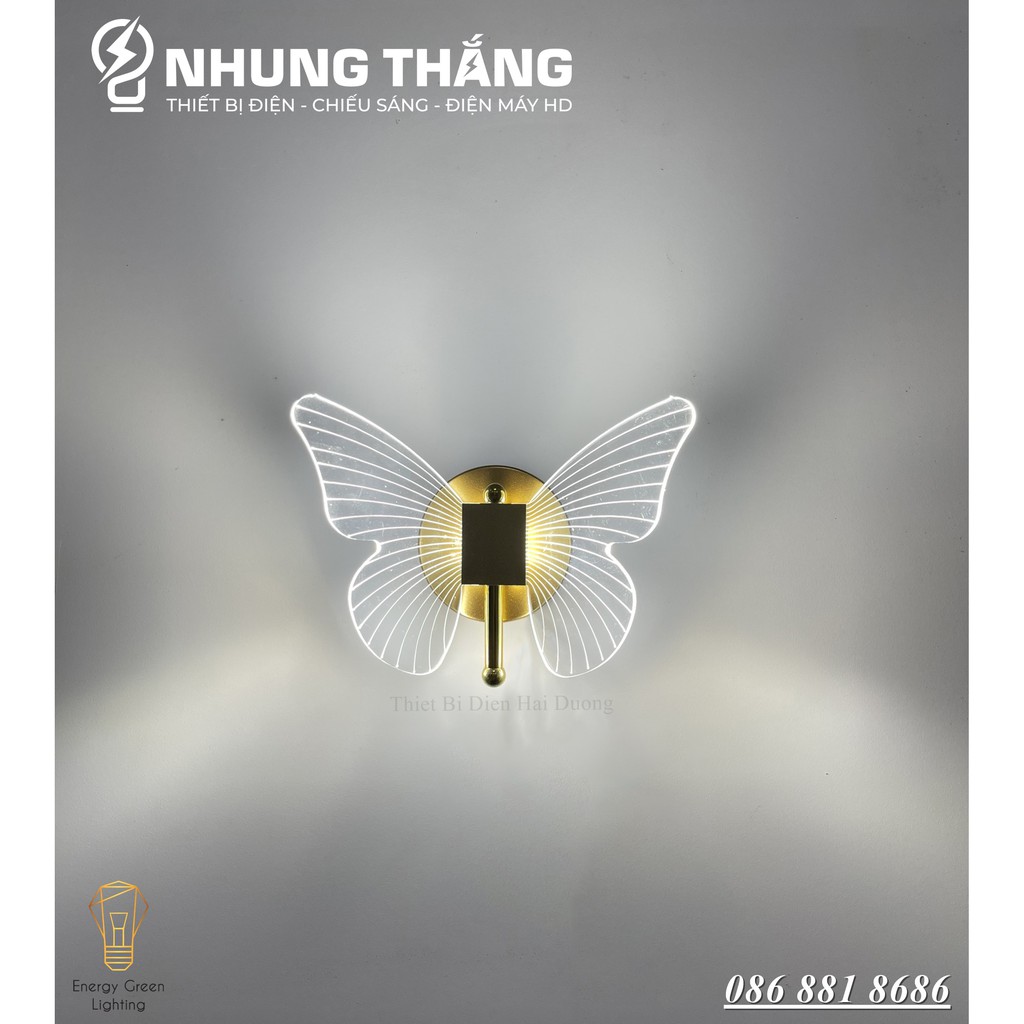 Đèn Tường LED Hình Con Bướm DT-279 Decor Vintage - 3 Chế Độ Ánh Sáng - Trang Trí Trong Nhà , Cầu Thang , Hành Lang