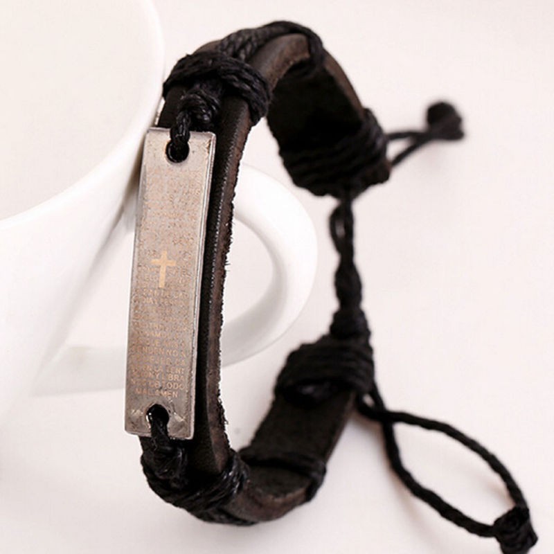 Vòng đeo tay hình chữ thập thời trang dành cho nam và nữ