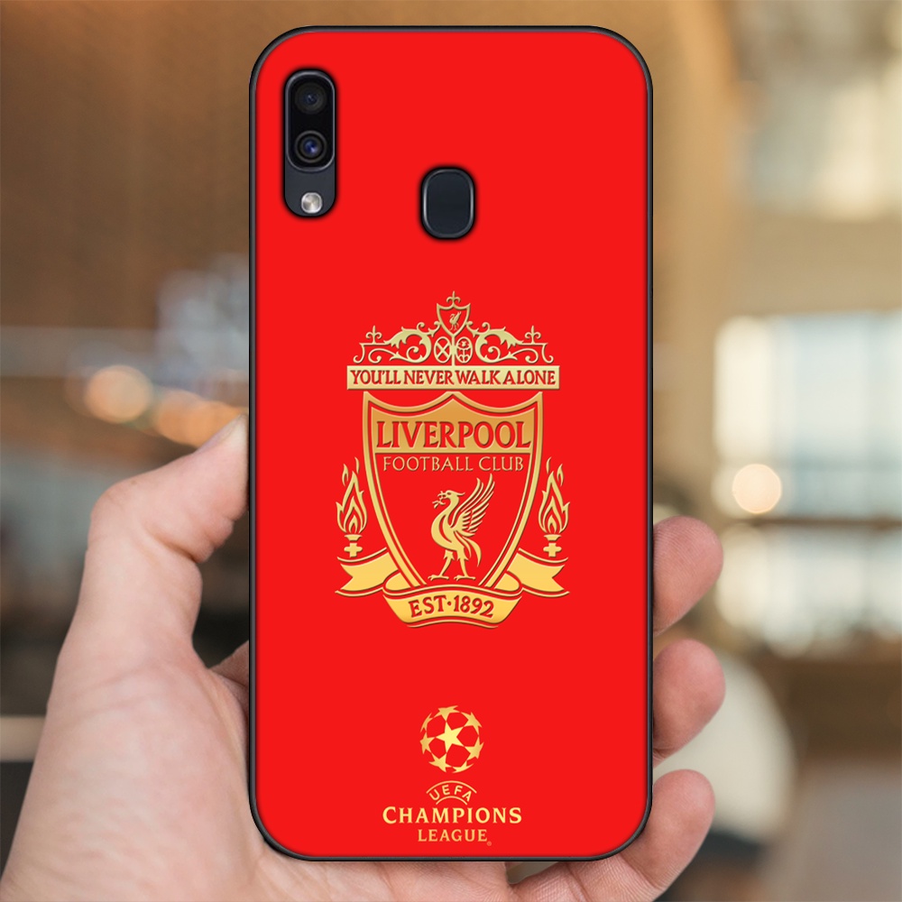 Ốp lưng Samsung A20, A30, A40, M20 viền đen in hình Liverpool FC