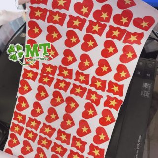 100 tem cờ dán mặt cổ vũ bóng đá
