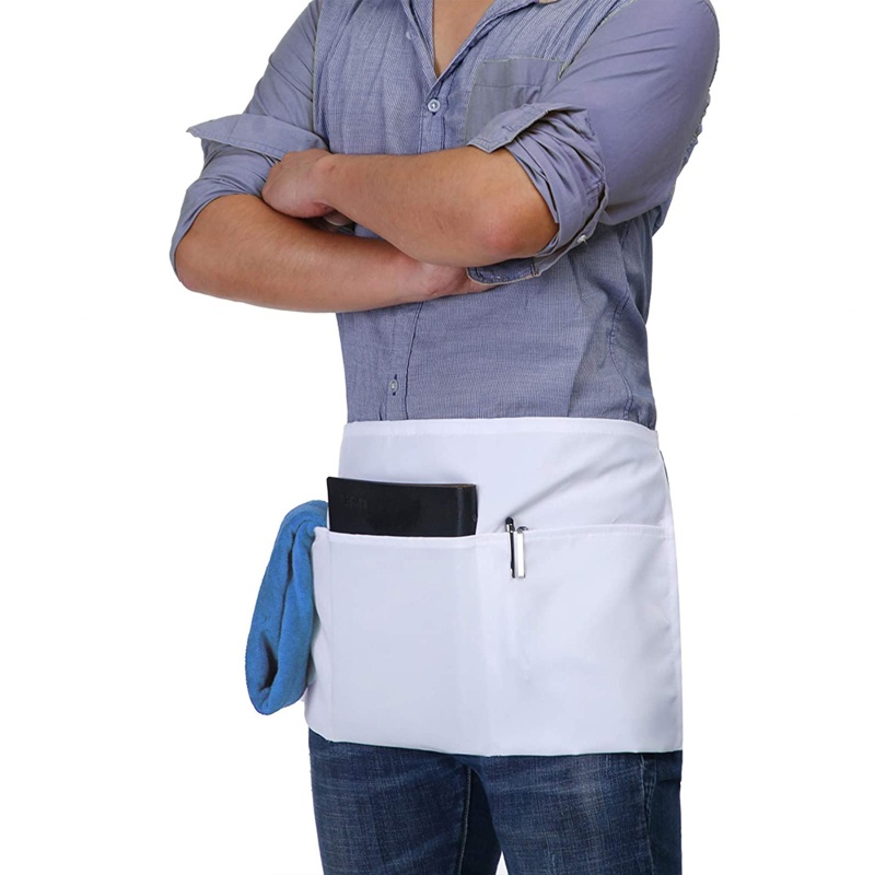 Tạp Dề Nửa Eo Có 3 Túi Và Dây Đeo Hông Dành Cho Nam Nữ