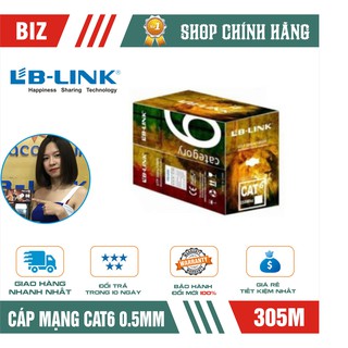 Cuộn dây cáp mạng cat6 LB-LINK UTP CCA BR 0.5mm (305m) - Chính hãng