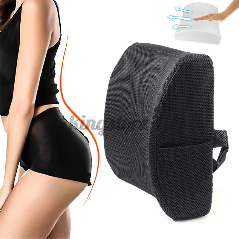 Memory Foam Coccyx Orthoped Seat Cushion Back Cushion Support Pillow Lumbar