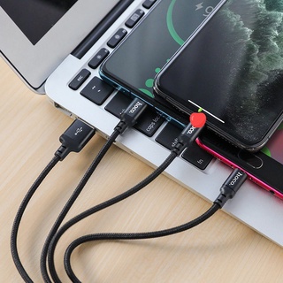 Cáp Sạc 3 Đầu Hoco X14/Micro Usb/Type C-Bh 6 Tháng