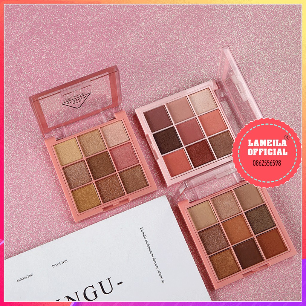 Bảng phấn mắt Lameila Eye Shadow tông cam đất cam đào P0137