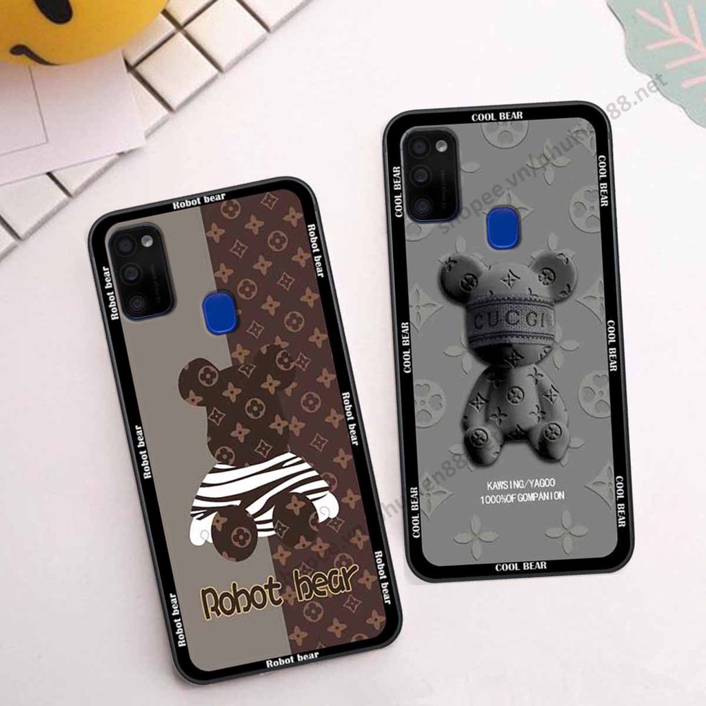 Ốp Samsung M21 / M30s bear, k@ws thương hiệu phong cách ốp lưng thời trang cao cấp