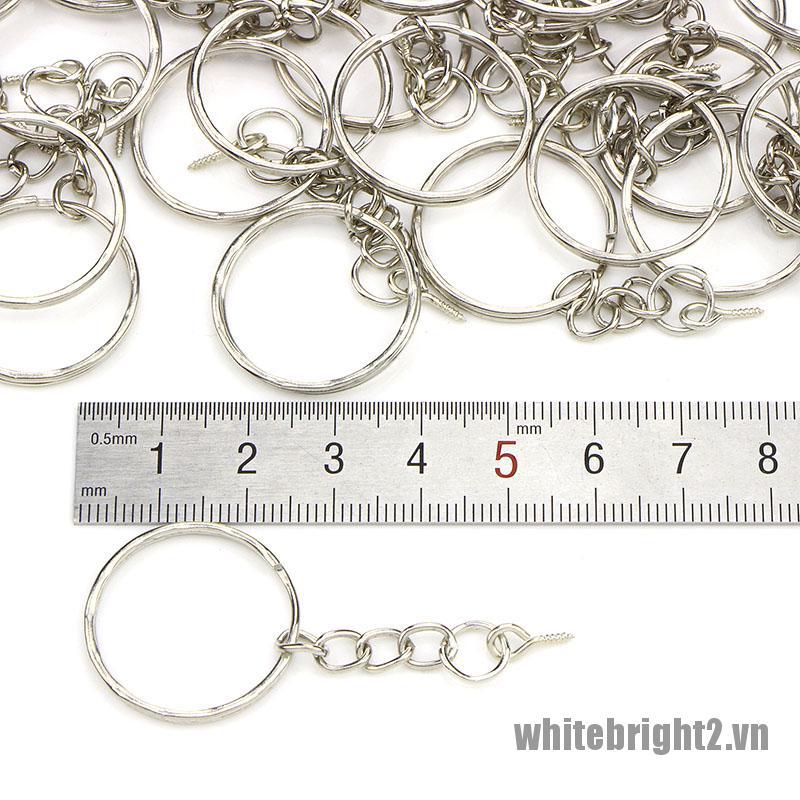 Set 40 cái vòng móc khóa có trục vít dây ngắn dùng để làm đồ trang sức tự làm
