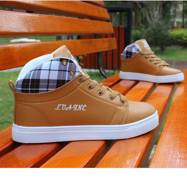 Giày Nam Cổ Cao LMA Màu Nâu | BigBuy360 - bigbuy360.vn