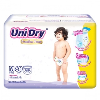 Combo 2 gói tã quần unidry premium cao cấp m60,xl48