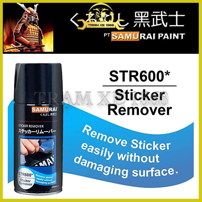 Chai xịt lột keo decal, tẩy băng dính STR600  của hãng Sơn Samurai Paint tiện lợi trên mọi bề mặt