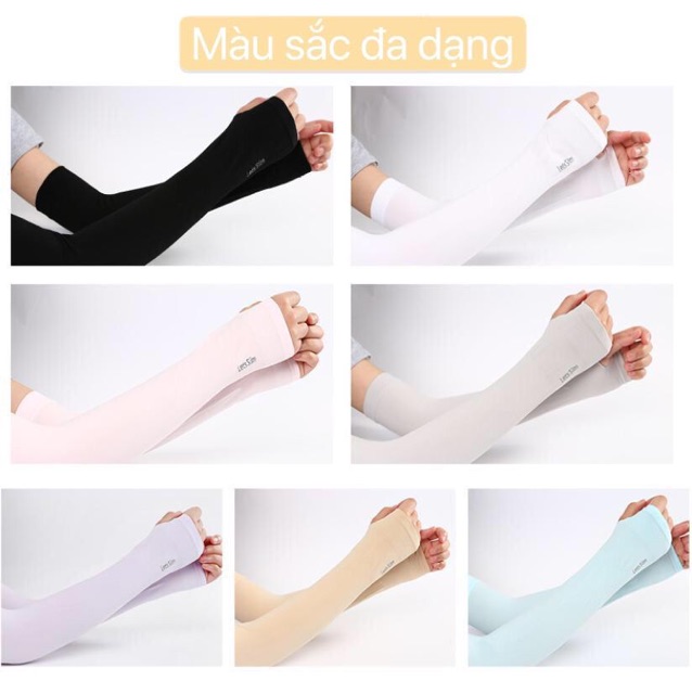 Găng tay chống nắng xỏ ngón cao cấp nam nữ - Ống dài đi nắng chống tia uv giá rẻ