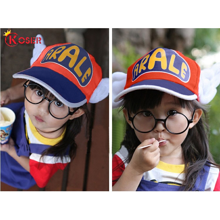 Coser KING Anime Cosplay Breathable Net Cap Hats Dr.Slump Arale Angel Summer Brim Colorful Mesh Adjustable Adult Hat