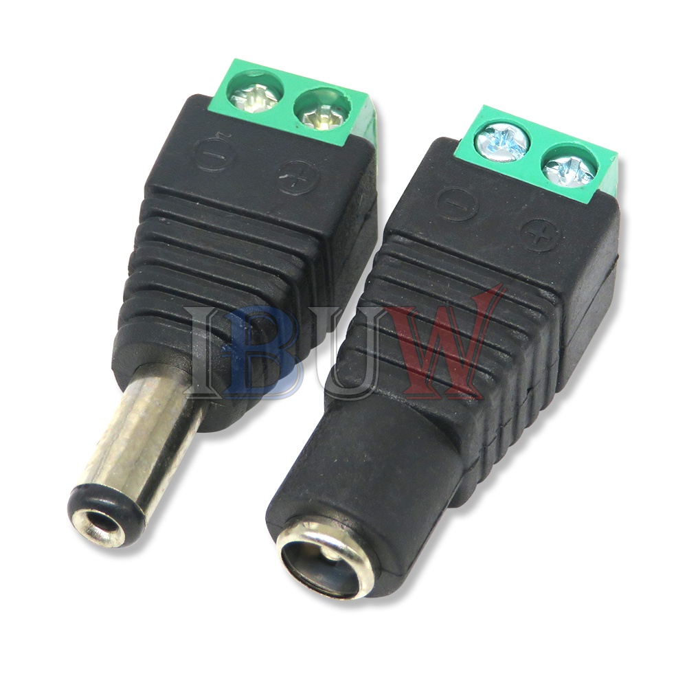 Set 5 Đầu Cắm Nguồn DC 5.5 x 2.1MM 5.5*2.5MM 12V 24V CCTV 5.5x2.1 2.5MM