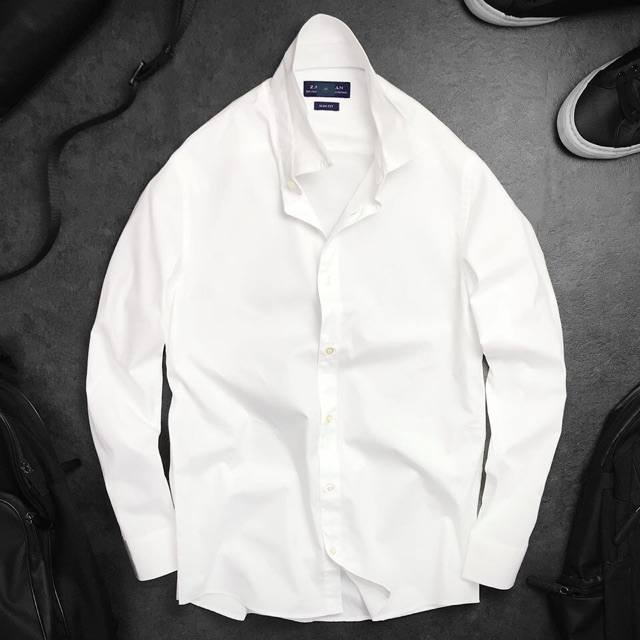 Áo Sơ Mi Tay Dài Nam Lụa Đen - Trắng | BigBuy360 - bigbuy360.vn