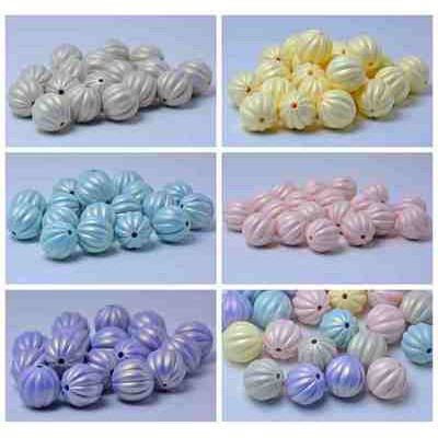 Mùa xuân và mùa hè kẹo Macaron Màu sắc huyền diệu bí ngô Acrylic hạt đồ trang sức DIY làm bằng tay bông tai Phụ kiện đin