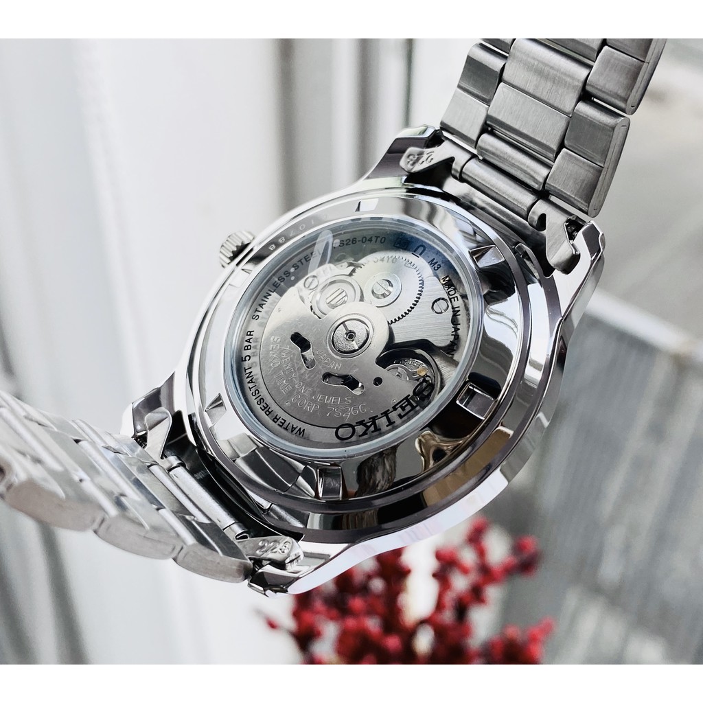 Đồng hồ Nam chính hãng Seiko 5 SNKP17J1 Automatic Size 42mm,Mặt xanh,Lịch thứ ngày-Máy cơ tự động -Dây kim loại cao cấp