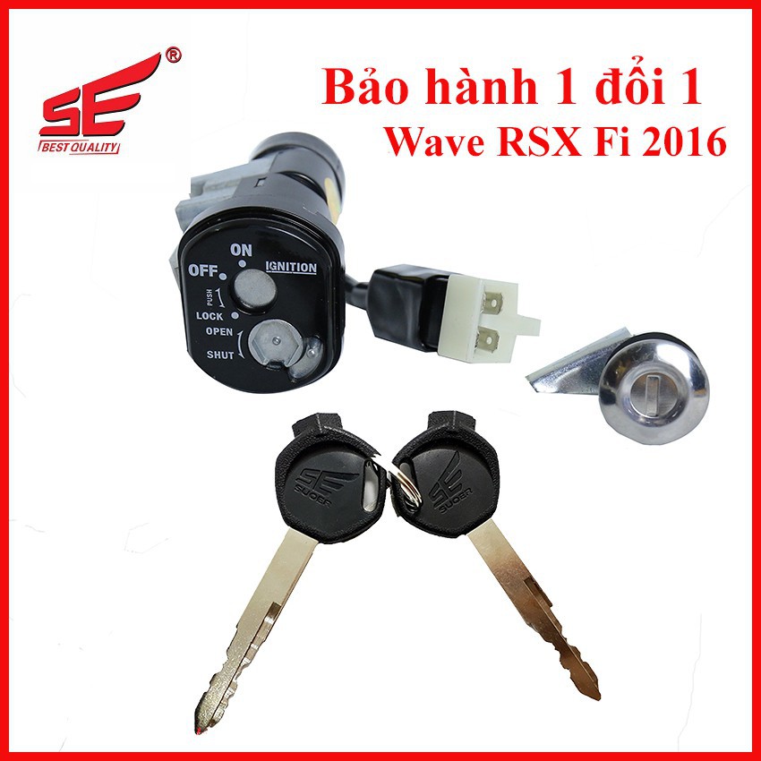 🔥🔥GIÁ HỦY DIỆT🔥 Bộ ổ khóa xe máy WAVE RSX đủ dòng loại 2 cạnh thương hiệu SE