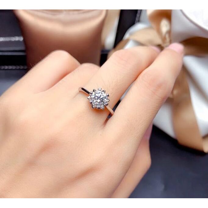 Thời trang bông tuyết mạ PT950 vòng kim cương bông tai vòng cổ trang sức thiết lập