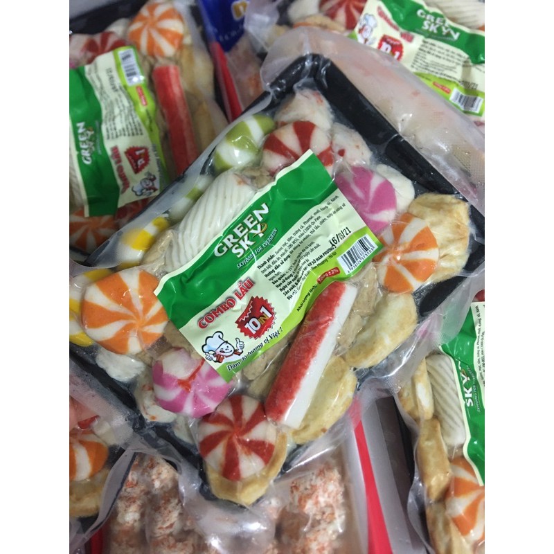 Set viên thả lẩu mix thập cẩm green sky⚡️SHIP HÀ NỘI💥 gói 500 gr💥đồ thả lẩu, Đồ nhúng Lẩu