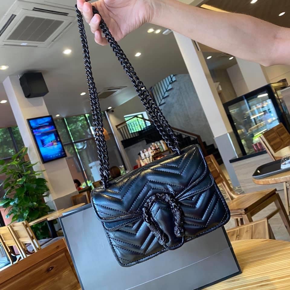 Túi Xách Đầu Rồng Sơn Lì TONGKHOCHITUE Bóp Nữ
