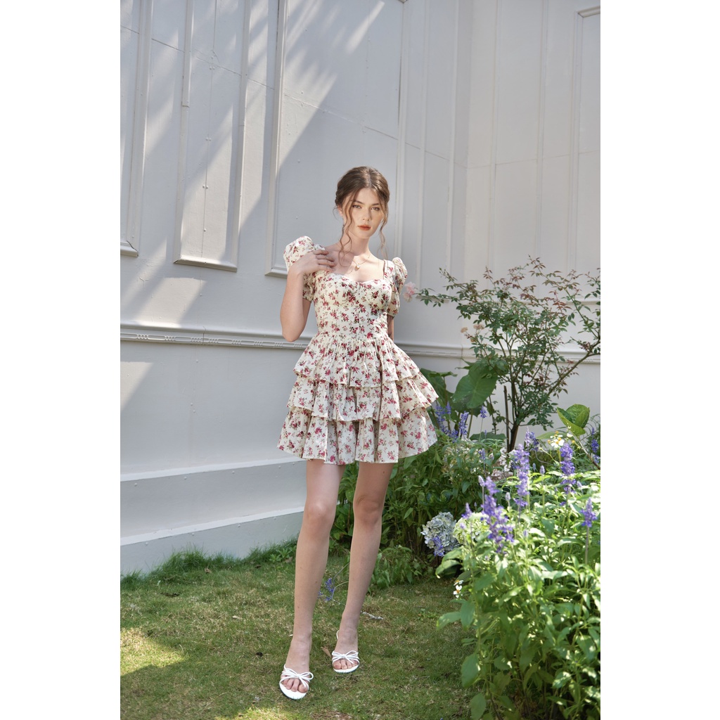 TIFFANY STUDIOS - VÁY THIẾT KẾ 3 TẦNG PINK ROSE - DOSE DRESS.